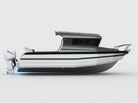 Nouveau Design 6.85m 22,5 pieds moteur hors-bord en alliage d'aluminium soudé bateau de pêche Yacht