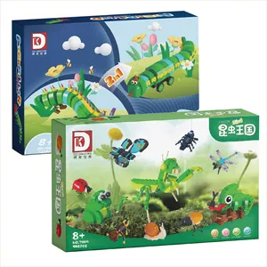 DK più nuovo 2-in-1 Insect Kingdom Model Building Blocks Set Toys For Kids Educational Assembly Gifts blocchi compatibili 7004 7005