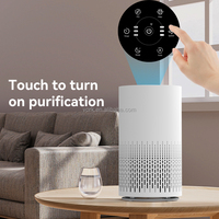 Purificateur d'air HEPA H13 puissant 200-230m³/h CADR, filtration 3-en-1, élimination de 99,97 % des particules, contrôle via application WiFi, 110-240V, portable