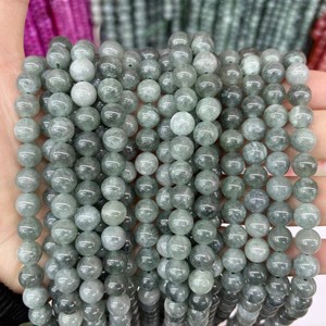 Cuentas Sueltas Redondas de <span class=keywords><strong>Jade</strong></span> Dong Ling de Color Azul Púrpura Natural, Venta al por Mayor, Suministros para Hacer Joyas, Pulseras y Collares - Product Image 6