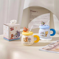 Mug à motif de dessin animé pour enfants, Tom et Jerry, tasse en céramique résistante aux hautes températures pour la maison