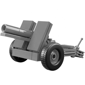 Figurines de construction en blocs de la Seconde Guerre mondiale allemandes, soviétiques et américaines, artillerie, grenades anti-char, lanceurs de missiles anti-aériens, jouets en plastique ABS - Product Image 6