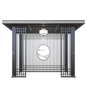 Pergola en aluminium Hesswei, nouveau gazebo chinois, pavillon de jardin extérieur, pare-soleil isolé thermiquement - Product Image 1