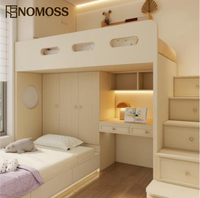 Lit superposé compact haut de gamme pour enfants avec solution de couchage partagée pratique pour les maisons familiales, les appartements, les auberges et les dortoirs