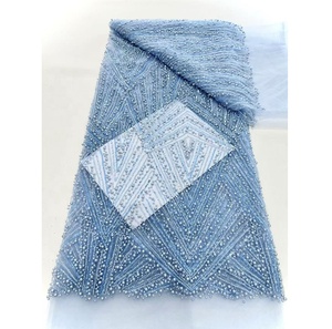 Cuentas <span class=keywords><strong>de</strong></span> lujo Bonito vestido francés <span class=keywords><strong>de</strong></span> <span class=keywords><strong>boda</strong></span> para mujer Hermosa secuencia Encaje <span class=keywords><strong>de</strong></span> red con cuentas bordadas Vestido <span class=keywords><strong>de</strong></span> novia <span class=keywords><strong>civil</strong></span> con cuentas - Product Image 5