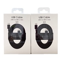 Boîte d'emballage (boîte couleur) pour câble USB-C vers USB-C compatible Samsung S23 (3A) pour l'électronique grand public