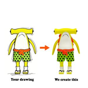 Figurine de poisson en vinyle personnalisée 2D à 3D, échelle 1:12, décoration de pièce, sculpture, <span class=keywords><strong>jouet</strong></span>, directement de l'usine - Product Image 1