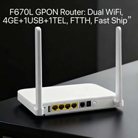 Nuevo Módem F670L 5G XPON/EPON/GPON ONU ONT WiFi 2.4G/5G Telecom FTTH RJ45 IP de Buen Rendimiento