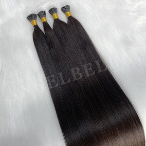 Extensions de cheveux I-Tip en cheveux humains naturels, 22 pouces 100g, invisibles pour fêtes <span class=keywords><strong>et</strong></span> mariages, noires, I-Tip doux, pour femmes - Product Image 4
