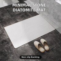 Minimalistische Steinoptik Moderne Badematte Natürlicher Kieselgur Rutschfeste Gummischicht Umweltfreundlich Waschbar 40x60cm Geometrisches Muster Zuhause