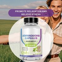 Capsules d'Ashwagandha HDK OEM ODM pour le soulagement du stress, l'équilibre de l'humeur et le soutien énergétique, complément alimentaire à base de plantes en capsules, vente en gros, marque privée