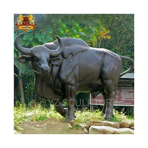 Statue de taureau grandeur nature en métal de style européen, sculptures de bisons en métal, statue de taureau de corrida en bronze coulé - Product Image 3