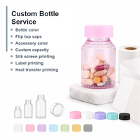 Bouteille d'emballage alimentaire en PET scellée de 150 ml pour capsules de suppléments, huile de poisson, comprimés de vitamines