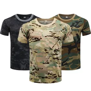 Vente en gros Vêtements de camouflage Vêtements d'été à manches courtes pour hommes T-shirt tactique pour hommes