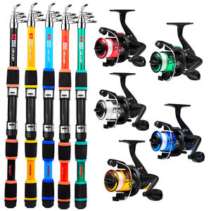 Ensemble de cannes <span class=keywords><strong>à</strong></span> pêche en mer pour débutants - 1,5 m/1,8 m, <span class=keywords><strong>moulinet</strong></span> de lancer tout-en-un, équipement télescopique pour la pêche au poisson-chat, composants en EVA - Product Image 6