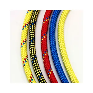 Cordes tressées multistyles personnalisées corde d'escalade dynamique PP / Polyester / Nylon corde tressée pour vêtement
