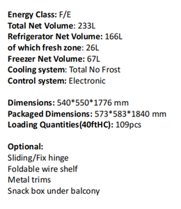 Home Appliances 178cm Bottom Freezer Refrigerators Refrigerator - Product Image 4