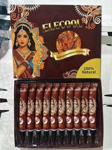 En Existencia 1 Caja Mehndi Indio Orgánico Marrón Rojo Anaranjado Rojo Oscuro 9 Colores Secado Rápido <span class=keywords><strong>Henna</strong></span> Temporal en Tubo para Musulmanes - Product Image 5