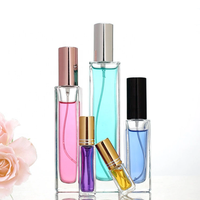 Nouveau Vide 10ml Rechargeable Décants Parfum Bouteilles En Verre Cuboïde Vaporisateur Bouteille De Parfum Avec Or Argent Noir Couvercle