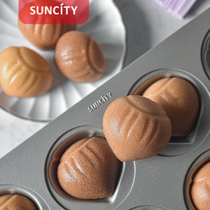 Suncity 12 Piece Chestnut Cake Mold Non Stick Baking Tray Hemisphere Shape For Cake Making - Product Image 4