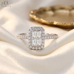 ผู้ผลิตเครื่องประดับหรูหราทำมือจากฮ่องกง ส่งออกแหวนทองคำขาว 18K ดีไซน์สวยงาม ประดับเพชรแท้ธรรมชาติ - Product Image 6