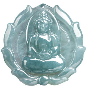 หยกธรรมชาติพระโพธิสัตว์อวโลกิเตศวร หยกน้ำเงิน จี้หยก ยูนิเซ็กส์ สไตล์จีน ของขวัญพร้อมใบรับรอง GY65 - Product Image 5