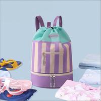 Sac à dos de plage portable, imperméable, avec compartiment sec et humide séparé, pour garçons et filles, sac de natation pour enfants