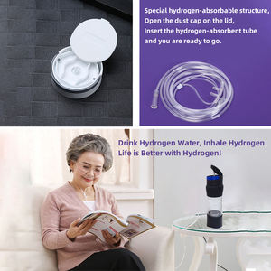 2000ppb Waterstof en Zuurstof Separatie Nieuwe Technologie SPE PEM Waterstof Waterfles <span class=keywords><strong>2026</strong></span> Draagbare Glazen Waterstof Waterfles - Product Image 4