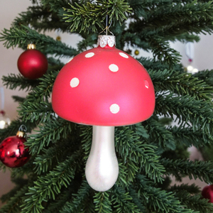 Ready-made High Quality Festival Mushroom Shape <strong>Glass</strong> Handmade Christmas <strong>Tree</strong> Hanging Ornaments - Product Image 6
