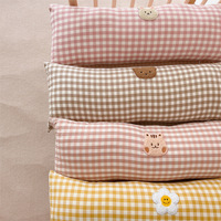 Coussin de salon, oreiller long brodé en coton canapé baie vitrée oreiller de lit de bébé avec noyau oreiller amovible