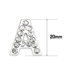 ขายอุปกรณ์ DIY คลาสสิก โลหะผสมสังกะสี A-Z ประดับเพชรเทียม ขนาด 20 มม. ตัวอักษรภาษาอังกฤษแบบเลื่อน สำหรับทำสร้อยข้อมือ DIY - Product Image 5