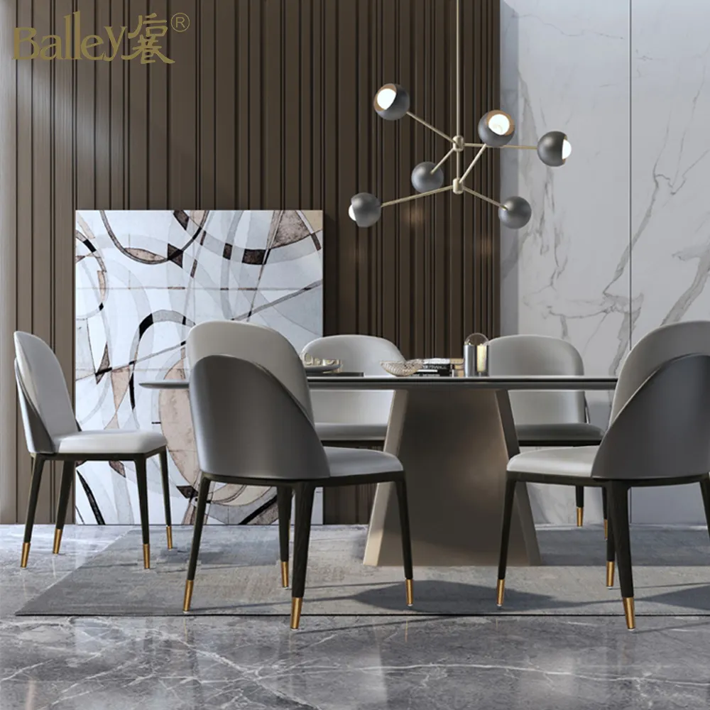 Living room luxury dining room solid wood simple new arrival modern leather high-end dining gold chairs in stock