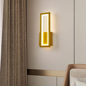 West River <b>Lights</b> LED <b>Wall</b> <b>Light</b> Square Touch Switch Modern Minimalist Nordic Bedside Bedroom Balcony <b>Sconce</b> - Product Image 1