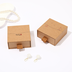 Boîtes rigides écologiques personnalisées <span class=keywords><strong>en</strong></span> gros, boîte d'emballage pour bijoux, organisateur, logo personnalisé, boîte à tiroir coulissant avec insert - Product Image 1