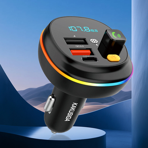 Nuevo Transmisor FM para Auto KAKU KSC-1983 BT V5.4 25W+30W con Doble Puerto de Carga Rápida y Luz RGB, Cargador para Auto <span class=keywords><strong>Directo</strong></span> de Fábrica - Product Image 3