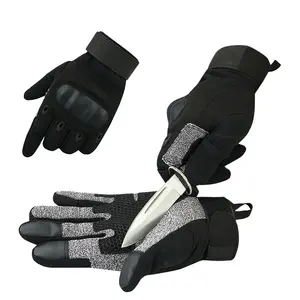 Sports Tactical Gloves 2023 New OEM Mark Wear-resistant Cut Full Finger Anti-slip Combat Training Outdoor Unisex Defense Nylon