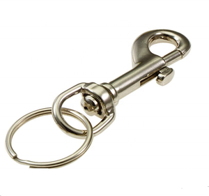 Mousqueton en métal moulé sous pression avec anneau porte-clés - Product Image 2