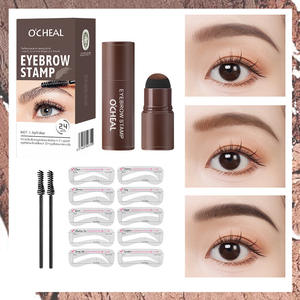 Poudre capillaire imperméable pour le kit de mise en forme des sourcils avec pochoir, maquillage, cache-cheveux, couvre-racines instantané - Product Image 2