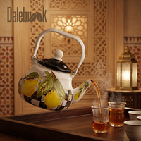 Bouilloire à thé émaillée de style arabe, pot émaillé en forme de poire anti-fuite, bouilloire à thé