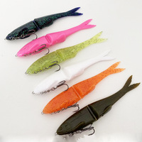 Leurre souple de pêche au jigging à queue de pagaie 170mm 120mm en PVC, type Shad Swimbait, pour la pêche au brochet en eaux salées et en rivières, cible : espèces de pêche