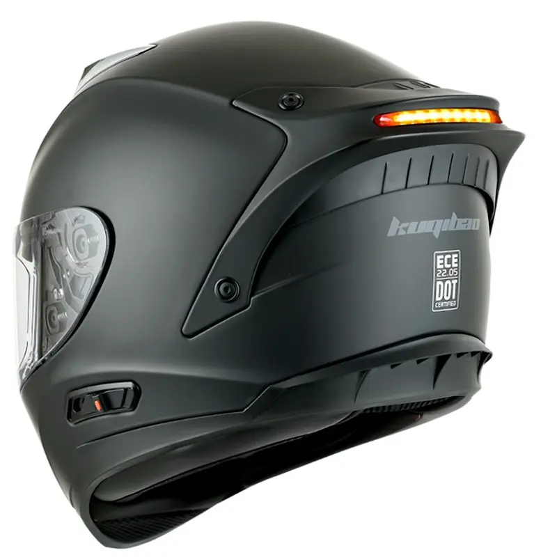 OEM ve ODM kişilik DOT ECE sertifikalı motosiklet kask anti-sis tam kask ışıkları ile