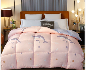 Couette d'hiver écologique pure pour étudiants et adultes, ensemble de literie épais toutes saisons pour la maison, motif imprimé avec garnissage - Product Image 6
