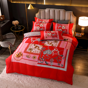 Vente en gros de drap de lit simple de luxe couette <span class=keywords><strong>et</strong></span> housse de couette dessin animé imprimé Offre Spéciale fibre de polyester respirante pour bébés - Product Image 5