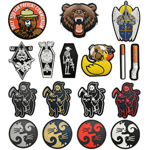 クロスボーダー戦術ナイトビジョンモラーレパッチシェニールアイアンオンPVC/ソフトラバールミナス3Dエンボスゴースト猫マジックステッカー - Product Image 1