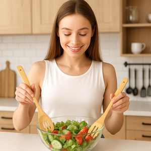 Juego de Utensilios de Cocina de Alta Calidad, Proveedor Mayorista, Juego de Herramientas de Cocina de Madera de Pino, Apto para Lavavajillas, Bambú Sostenible - Product Image 2