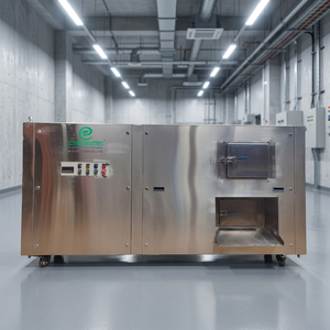 ECOVIBES Broyeur de déchets alimentaires entièrement automatique robuste avec moteur à engrenages, roulement en acier inoxydable 304, triple capteur de zone, PLC et HMI - Product Image 4