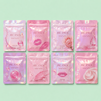 Sachet d'emballage en Mylar personnalisé imprimé holographique, plat, à trois soudures latérales, pour échantillons, mini et petit format