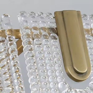 Lámpara de araña francesa, lámpara de pantalla de vidrio esmerilado, techo moderno, luz colgante de hierro dorado - Product Image 4