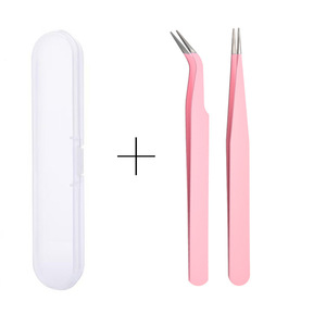 Straight Curved Lash Tweezers DIY <b>Nail</b> Art Tweezers Stainless Steel Eyelash <b>Extension</b> Tweezers For Lash Technician Salon Beauty - Product Image 4