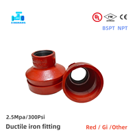 Raccord de réduction rainuré concentrique femelle en fonte ductile UL FM de qualité supérieure pour tuyauterie rigide